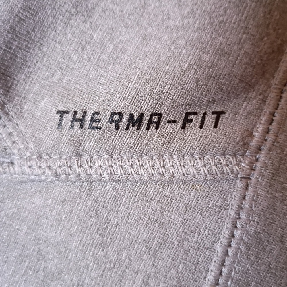 Nike Therma-FIT Mens Hoodie Grey Black Pullover Training Sweatshirt 465784-066 L - Picture 9 of 9